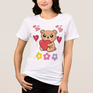Söt Teddybjörn Valentine T Shirt