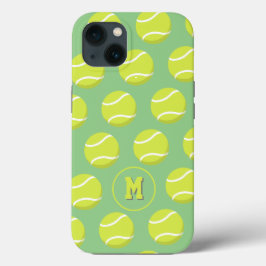 söt tennis bollar mönster monogrammad