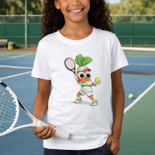 Söt tennis morot – Rolig sportig grönsak T Shirt