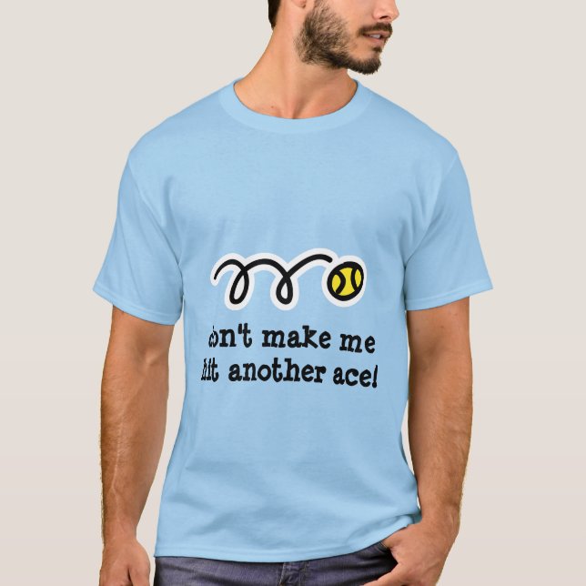 Söt tennis t-shirt med rolig text slogan (Framsida)