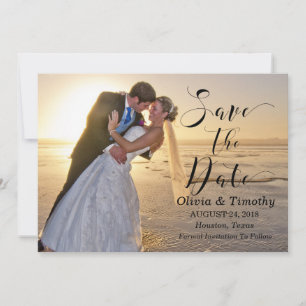 Söt Text Overlay Photo "Save the Date" (Spara datu Spara Datumet