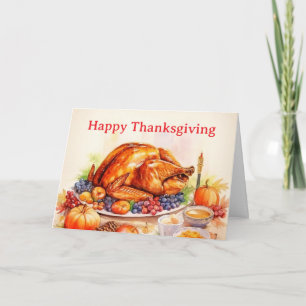 Söt Thanksgiving-bakgrund Helgkort