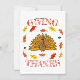 Söt Thanksgiving Kalkon Höstblad Ekollon Anteckningskort