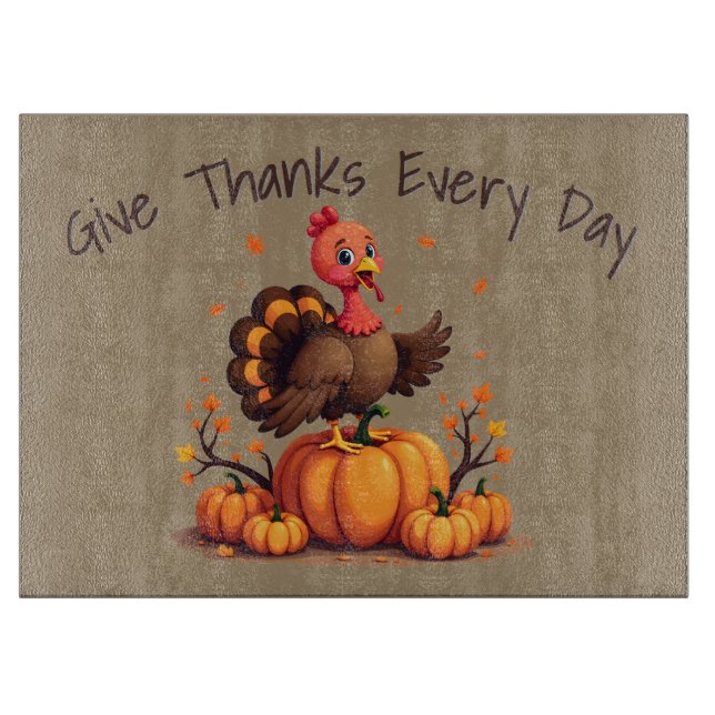 Söt Thanksgiving-kalkon Höstpumpor Scen (Framsidan)