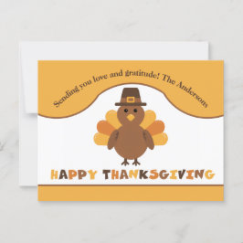 Söt Thanksgiving-kalkon Vykort