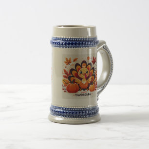 Söt Thanksgiving-kalkonmugg kant Sejdel