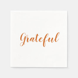 Söt thanksgiving med tacksam orange papper pappersservett