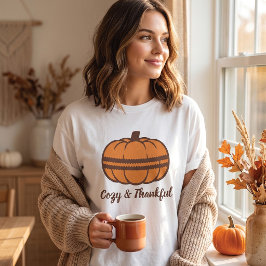 Söt Thanksgiving Pumpkakskramlig & Tacksam T Shirt