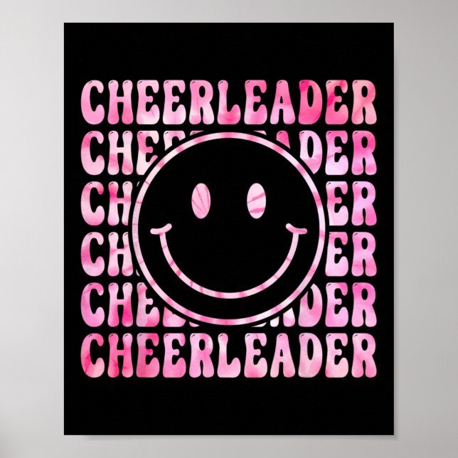 Söt Tie Dye Cheerleading För Cheerleader Squad Bf Poster (Framsidan)