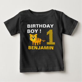 Söt Tiger 1:a Första Födelsedagsfest T Shirt