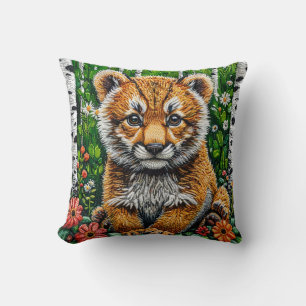 🐯 Söt Tiger Djungel Mysig Dekoration Present ✨ Kudde