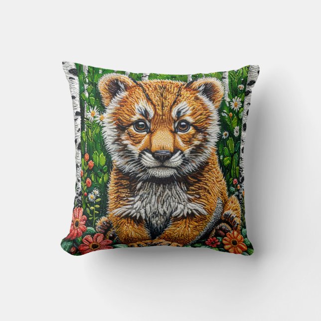 🐯 Söt Tiger Djungel Mysig Dekoration Present ✨ Kudde (Framsida)