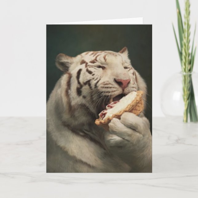 Söt Tiger Förtjusning – Välkomstkort Kort (Framsida)