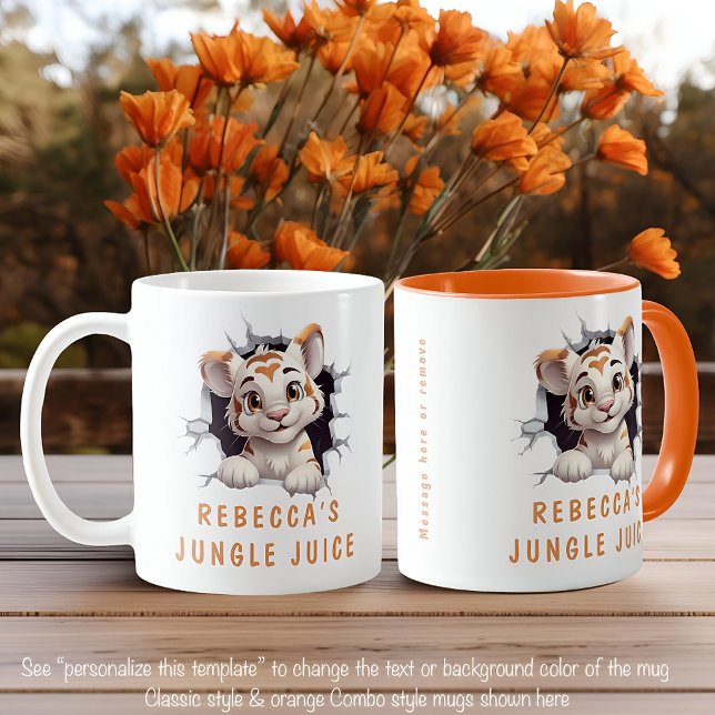 Söt Tiger I En Mugg! Nyhet För Tiger Älskare Vit Kaffemugg (Skapare uppladdad)