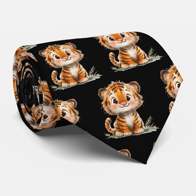 Söt Tiger Kawaii Sjal Slips (Rullad)