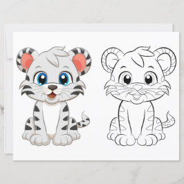 Söt tiger målarbild 