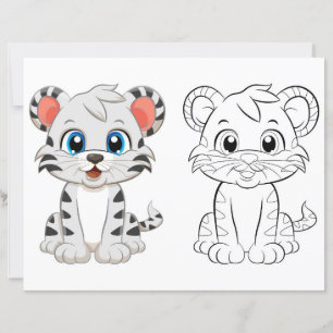 Söt tiger målarbild