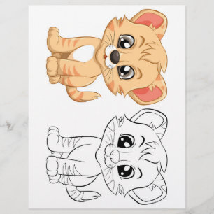 Söt tiger målarbild