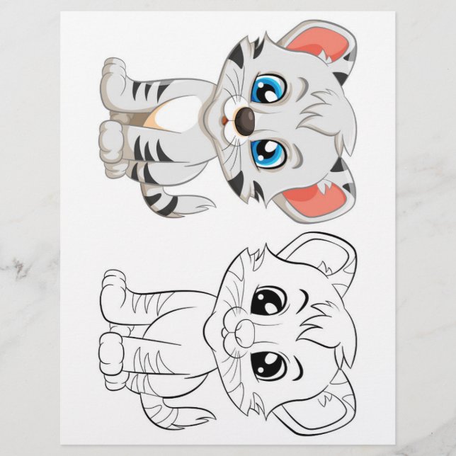 Söt tiger målarbild (Framsida)