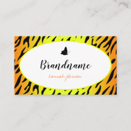 Söt Tiger Mönster Cute Butterfly Round Ram Visitkort