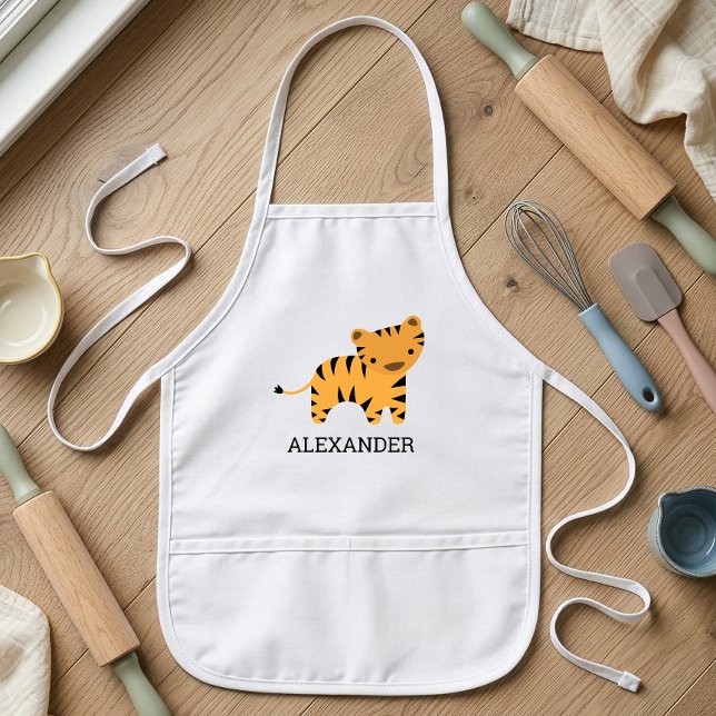 Söt tiger personlig barnförkläde (Skapare uppladdad)