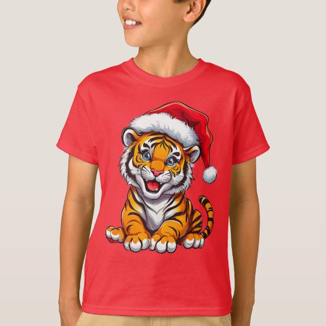 Söt tigerunge jul-t-shirt julklapp ✨ t shirt (Framsida)