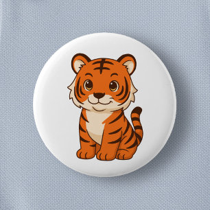 Söt tigerunge knapp
