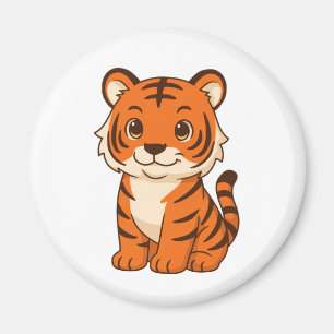 Söt tigerunge magnet