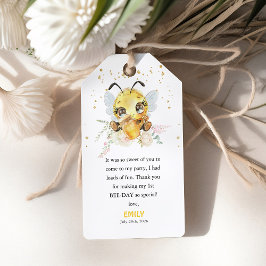 Söt till Bee ONE's 1st Birthday-Tack för Presentetikett