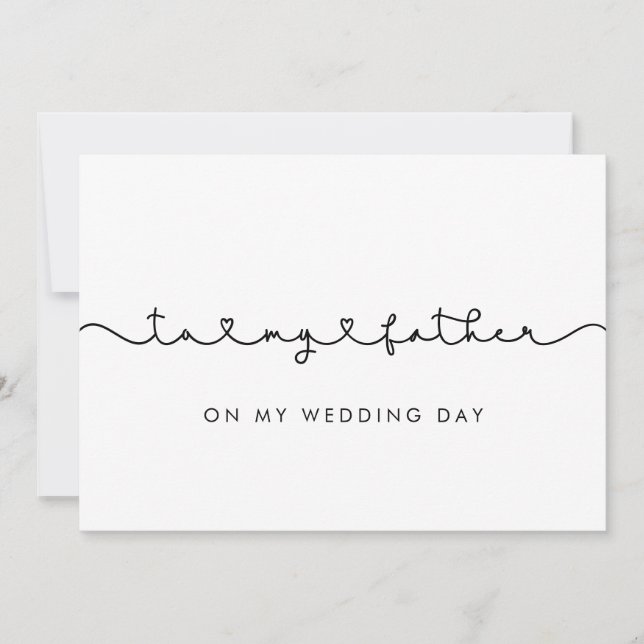 Söt till min far på min bröllopsdagskort inbjudningar (Framsida)