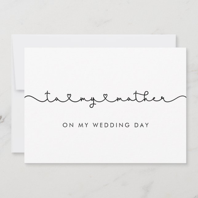 Söt till min mamma på min bröllopsdagskort inbjudningar (Framsida)