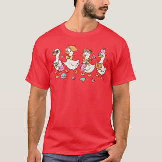 Söt tillbaka till skolan dumma gåslärare elev läsn t shirt