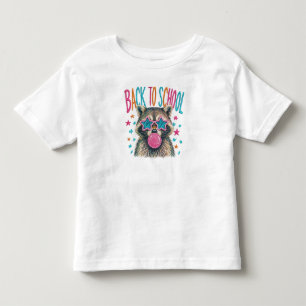 ✨ Söt "Tillbaka till skolan" tvättbjörnbroderi des T Shirt