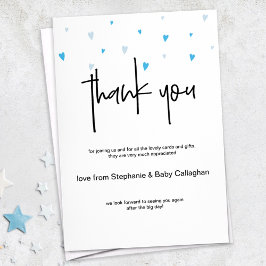 Söt Tiny Blue Hearts Sprinkle Party Tack Inbjudningar
