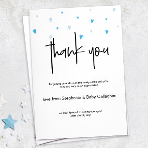 Söt Tiny Blue Hearts Sprinkle Party Tack Inbjudningar