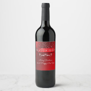 Söt Tis: Julsäsongen Red Vinflaska Etikett