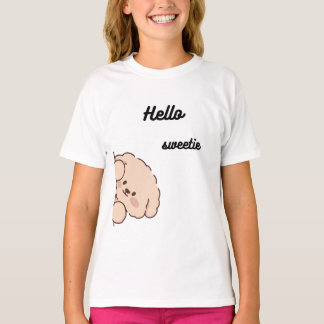 Söt Tittande Björn – Bedårande Kawaii Teddy Design T Shirt