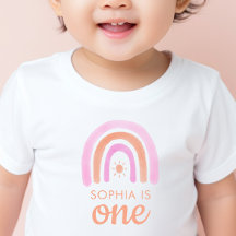 Söt tjej 1-års födelsedags t-shirt