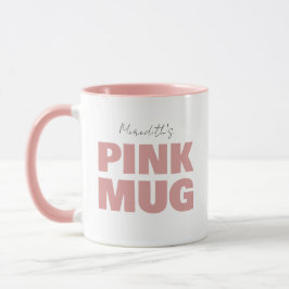Söt tjej Anpassad namnmanus Personlig rosa Mugg