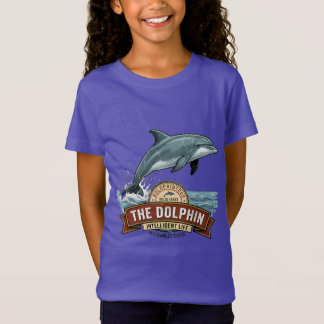 Söt tjej delfin stjärnor grafisk t-shirt