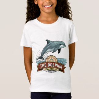 Söt tjej delfin stjärnor grafisk t-shirt