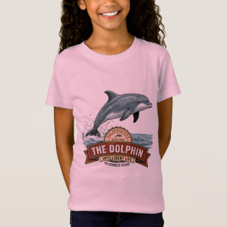 Söt tjej delfinstjärnor grafisk t-shirt