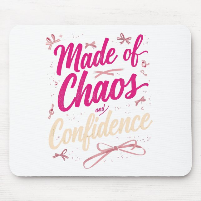 Söt Tjej Gjord Av Kaos Och Självförtroende Musmatta (Framsidan)