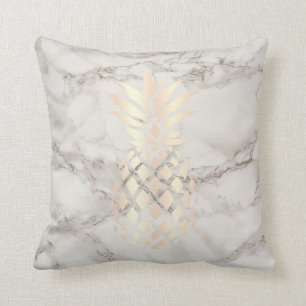 Söt tjej koppar rosa guld pineapple marmor kudde