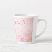 Söt tjej Latte Kaffe Mugg | Rosa Feminint Present