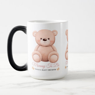 Söt tjej orange teddybjörn Mamma att bli Babykalas Magisk Mugg