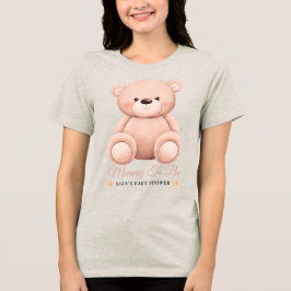 Söt tjej orange teddybjörn Mamma att bli Babykalas T Shirt