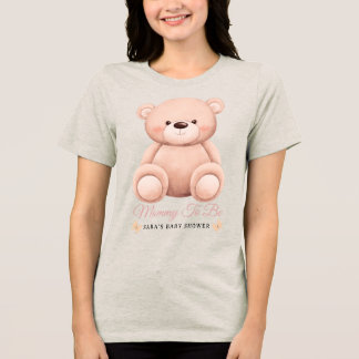 Söt tjej orange teddybjörn Mamma att bli Babykalas T Shirt