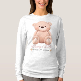 Söt tjej orange teddybjörn Mamma att bliBabykalas T Shirt
