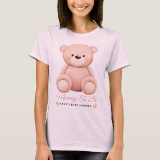 Söt tjej orange teddybjörn mamman ska bliBabykalas T Shirt